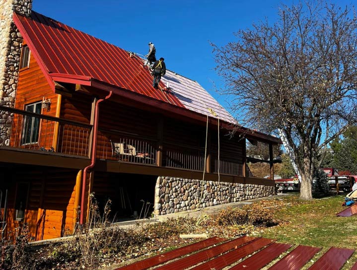 Metal roof installation